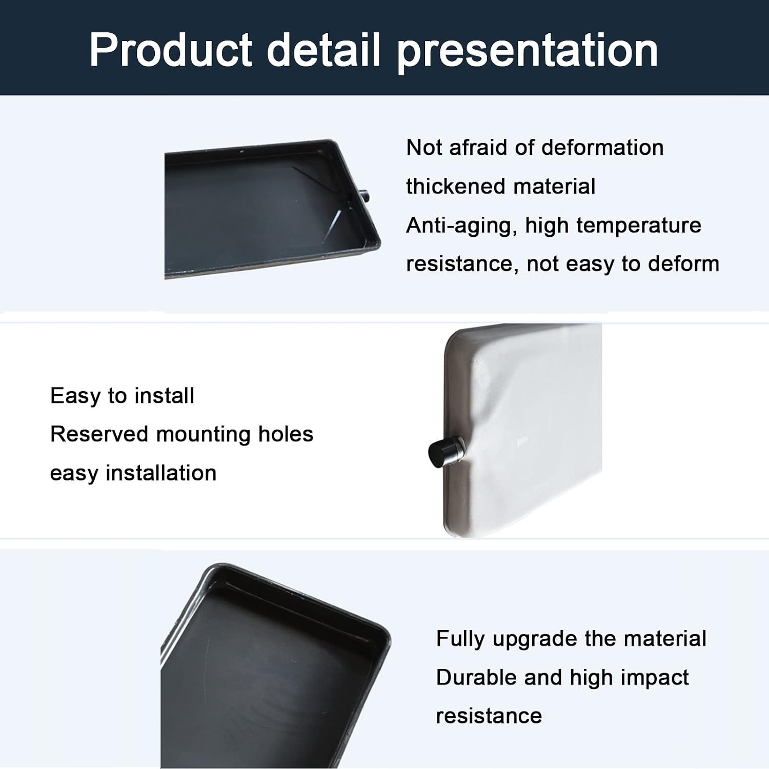 GENERIC Plateau D'égouttement Pour Climatiseur – Empêche Les Débordements – Installation Facile Pour Les Unités AC Et Accessoire Essentiel Fiable Pour Les Systèmes De Refroidissement Domestiques