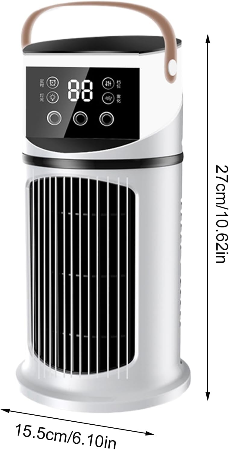  Climatiseur Mobile 9000 BTU Climatiseur Portable, USB 4 En 1 Climatiseur Mobile Avec Déshumidificateur,Rafraîchisseur D'Air Ventilateur Et Mode Nuit - Silencieux Pour Maison/Bureau