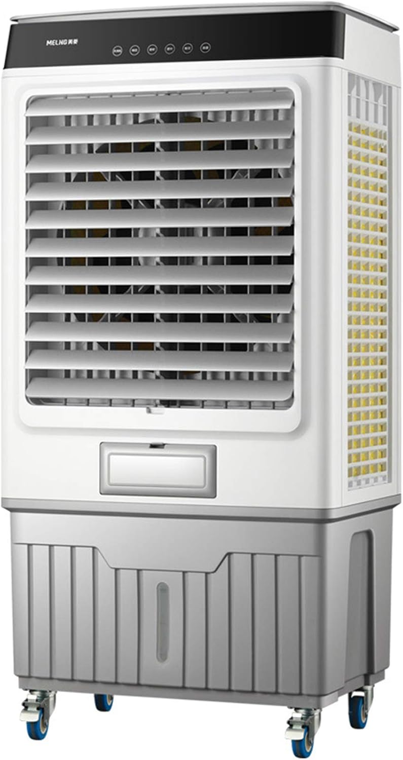  Générique Climatiseur Portable, Refroidisseur évaporatif 3 En 1 Avec Réservoir De 50 L, 6 Blocs Réfrigérants, Télécommande, Minuterie 7 H, Pour La Maison, Le Bureau Ou Le Dortoir (55 L)