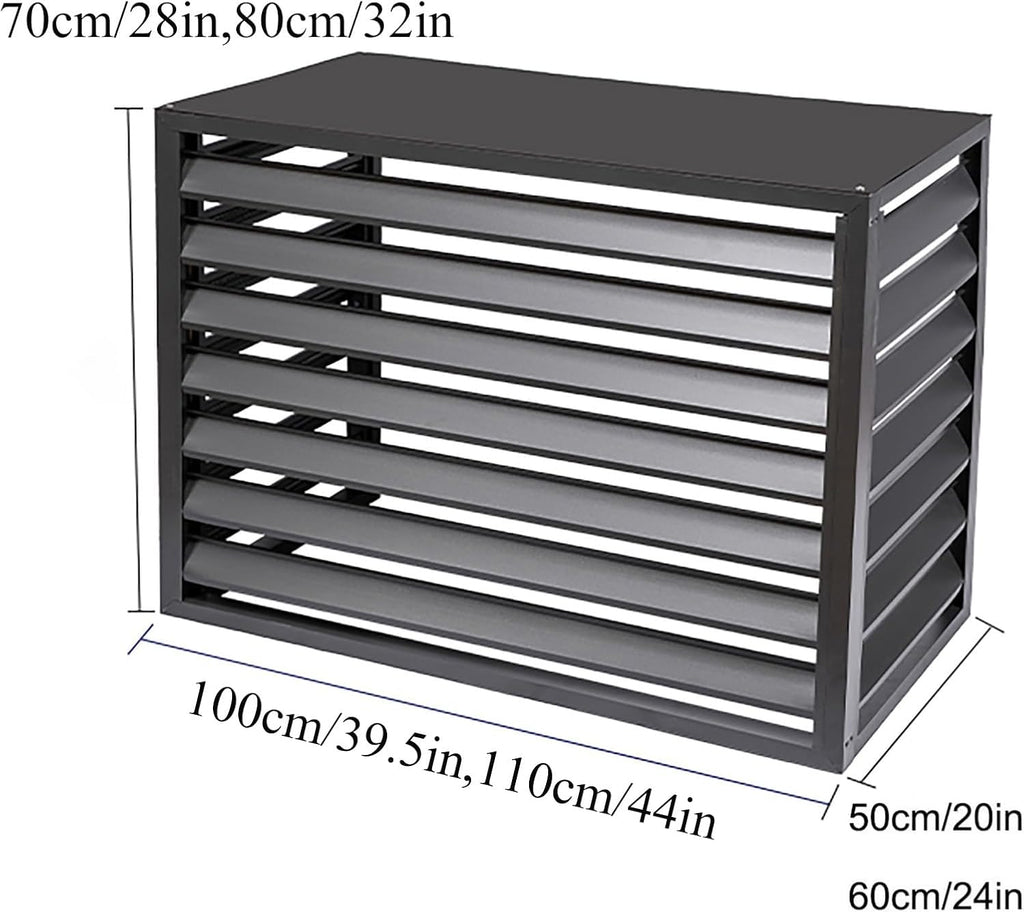GENERIC Housse De Protection En Aluminium Durable Pour Climatiseur Extérieur Et Pompe à Chaleur Pour Unités De Condensateur, Radiateur, Protection CA Divisée (marron)