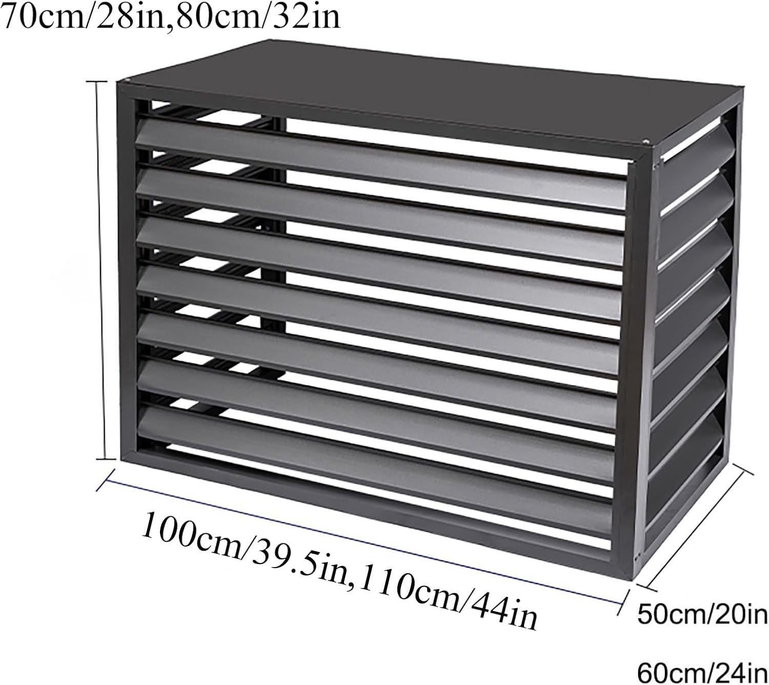 GENERIC Housse De Protection En Aluminium Durable Pour Climatiseur Extérieur Et Pompe à Chaleur Pour Unités De Condensateur, Radiateur, Protection CA Divisée (marron)