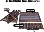  Housse De Climatiseur En Bois Pour Extérieur, Volets Décoratifs Et Grilles De Protection, Support De Climatisation Polyvalent Avec Support De Fleurs (taille : 105 X 47 X 140 Cm)