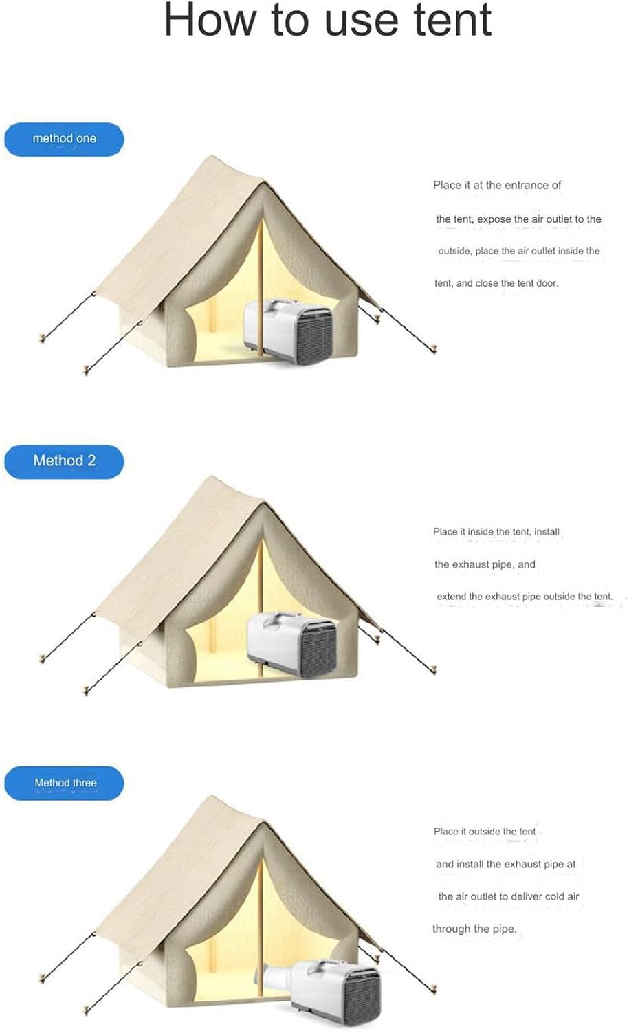  Climatiseur Mobile Portable, Machine Tout-en-un à Refroidissement Unique Pour Camping En Plein Air Et Ménage, Mini Climatiseur
