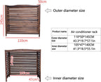 GENERIC Housse En Bois Pour Climatiseur Avec écran Décoratif - Grille De Protection Contre La Corrosion - 110 X 50 X 145 Cm - Élégant Support Pour Plantes Et Clôture