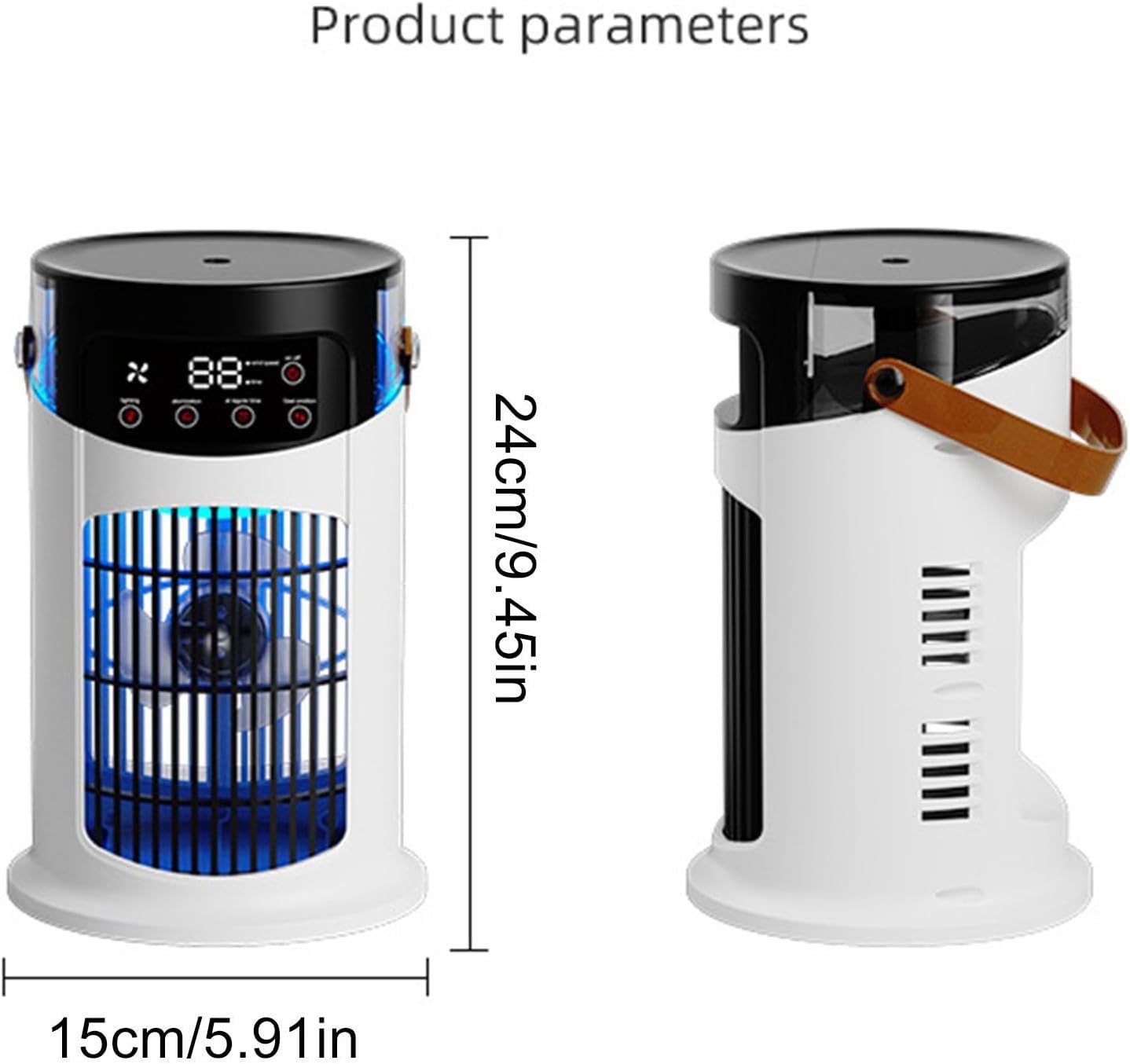  Climatiseur Personnel | Climatiseurs Portatifs À Économie D'Énergie Veilleuse LED | Rafraîchisseur D'Air Évaporatif | 6 Vitesses Réglables | Pour Bureau Voyage Voiture Tente De Camping Salon