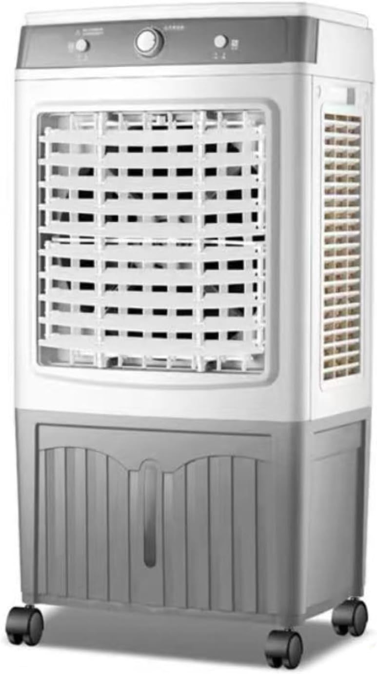 GENERIC Refroidisseur D'air évaporatif Portable Avec Réservoir D'eau 40L Et 2 Packs De Glace Efficace D'énergie 3 Vitesses 120° Oscillation Ventilateur De Refroidissement D'épargne D'espace Climatisation Indu