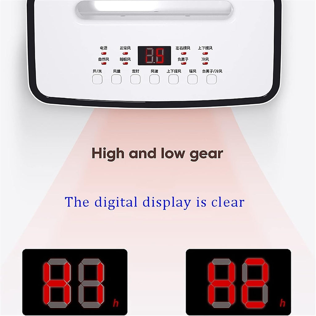 GENERIC Refroidisseur D'air évaporatif Portable Avec Ventilateur De Chauffage à Distance, 75W Et Chauffage 2000W Pour Le Bureau à Domicile, Réservoir D'eau 8L, Fonctionnement Silencieux, Idéal Pour Un Contrôl