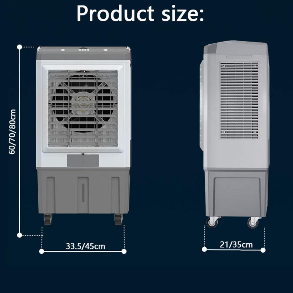 GENERIC Refroidisseur D'air Portable, 120 Ventilateur évaporatif Oscillant Avec Roues, Unité De Climatisation Personnelle Silencieuse Pour Le Bureau De Chambre à Coucher, 3 Vitesses, Télécommande, Dispositif