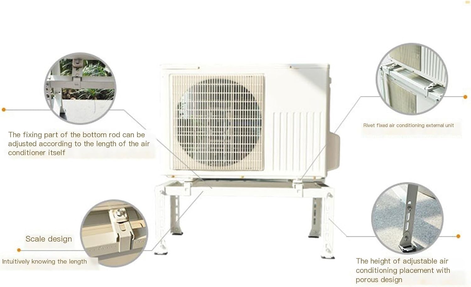  Support De Climatisation Robuste Pour Mini Climatiseurs Sans Conduit – Capacité De 204 Kg – Installation Facile Idéal Pour Les Solutions De Refroidissement