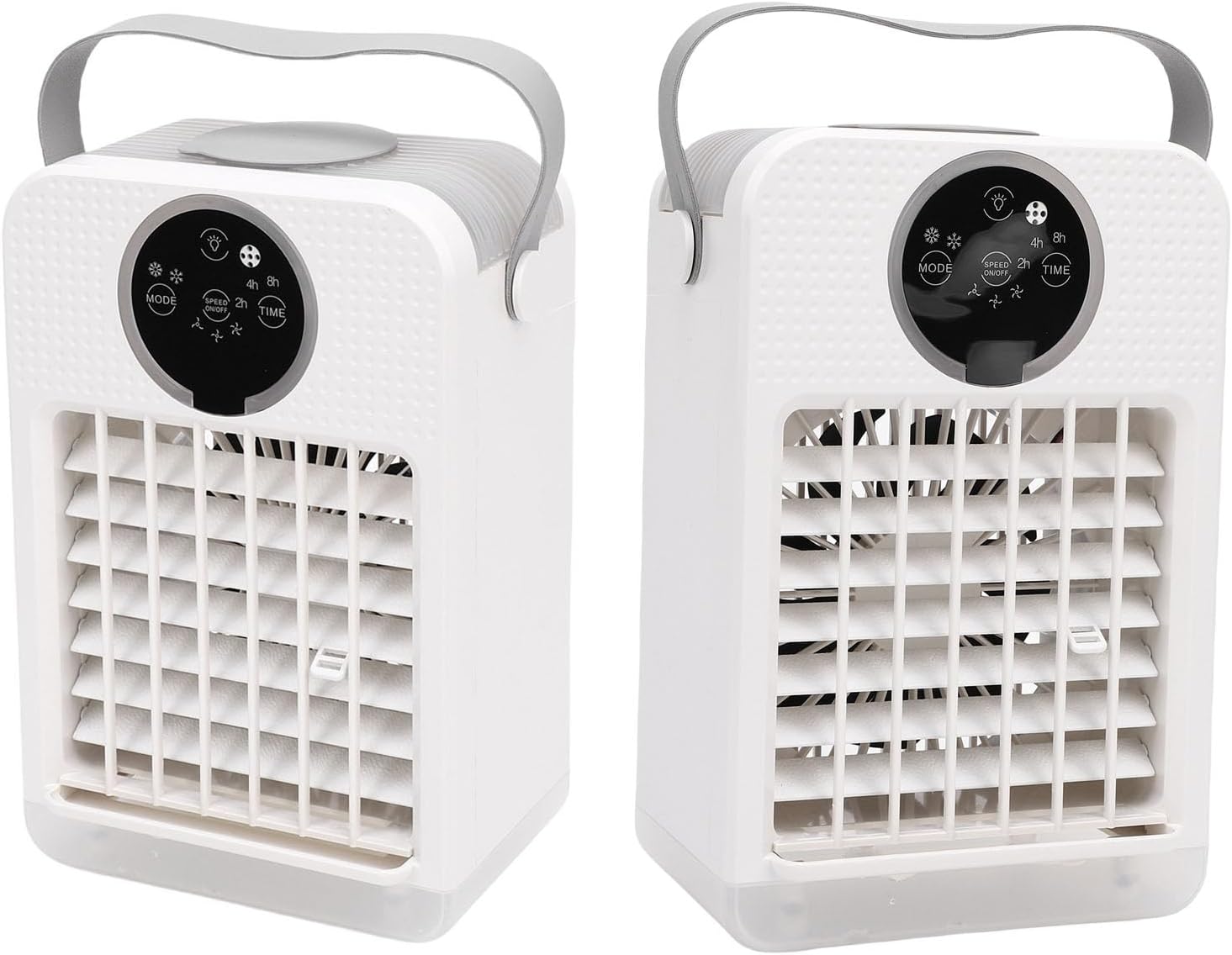  Climatiseur Portable 4 En 1, 700 Ml, Refroidisseur D'air Par évaporation, Humidificateur, Mini Ventilateur De Refroidissement Personnel De Bureau Avec 3 Vitesses, 7 Couleurs De Lumière Et