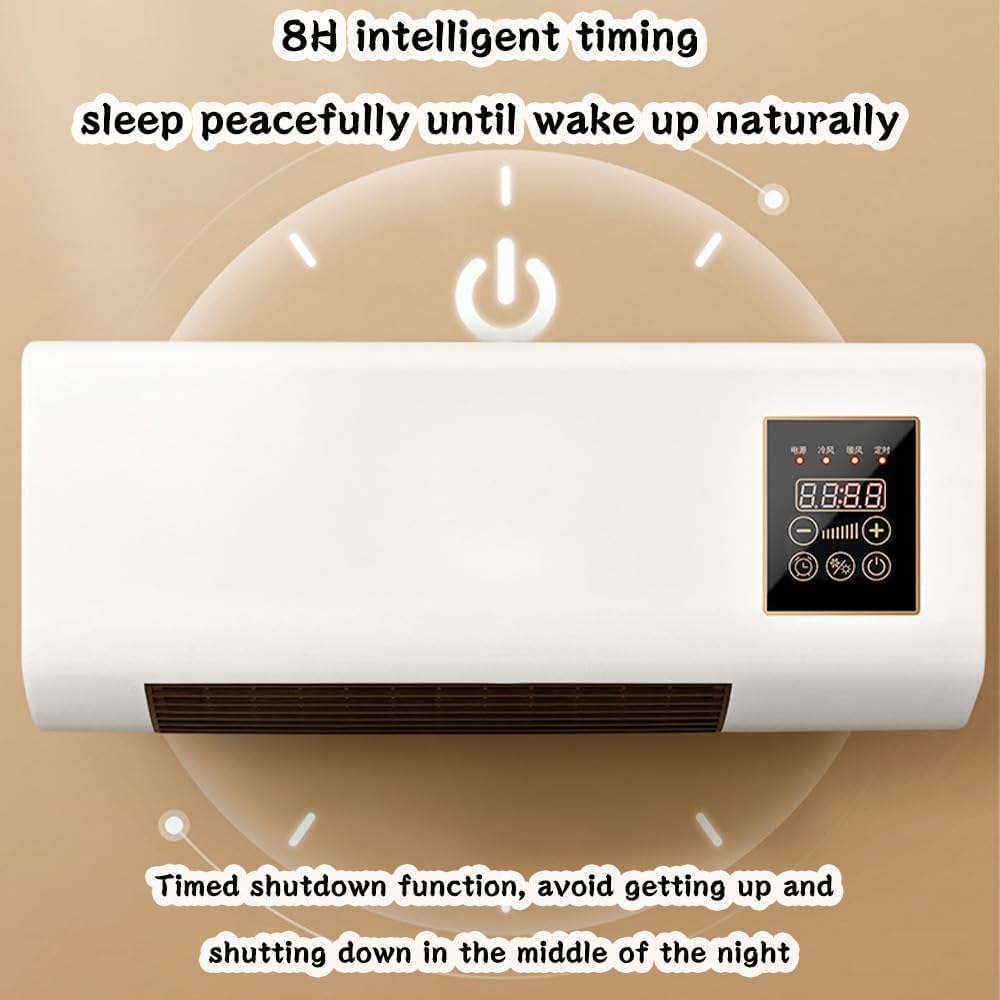  Mini Climatiseur 2000 W Avec Fonction Chauffage - Unité De Climatisation Murale Pour La Maison, Le Bureau, La Chambre, Le Salon - Télécommande Incluse