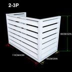 GENERIC Mini Couvercle En Aluminium Robuste Pour L'extérieur - Protection Antivol Pour Radiateur - Réduction Du Bruit - Parfait Pour Cacher Les Climatiseurs - Design Résistant Aux Intempéries