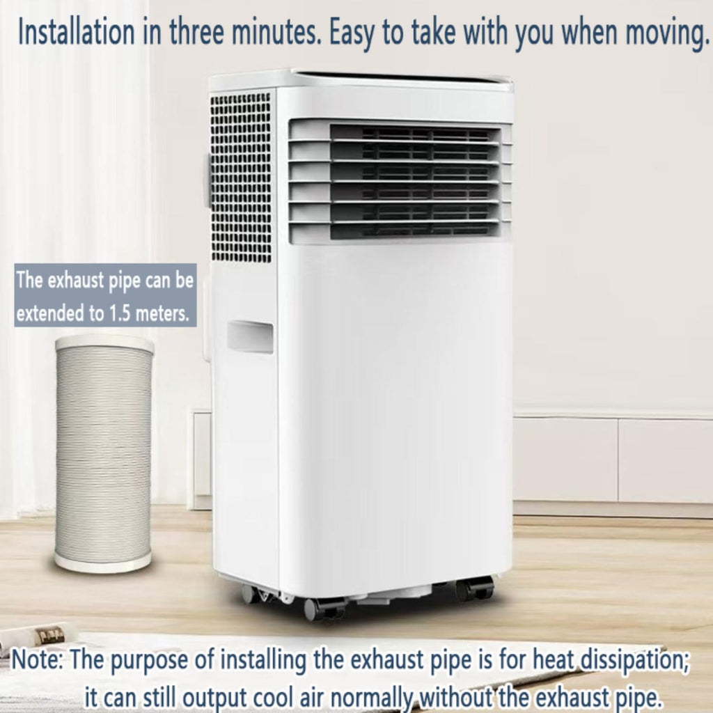 GENERIC Climatiseur Portable Refroidit Jusqu'à 30 M², Unité AC Intelligente Avec Télécommande, Refroidissement Silencieux Avec Modes De Veille Et Ventilateur Frais Et Sec, Kit De Fenêtre Minuterie 24 Heures