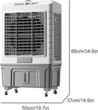 GENERIC Refroidisseur D'air Portable Avec Réservoir De 55L, Ventilateur D'évaporation à 3 Vitesses, Vent Oscillant Pour Les Dortoirs De Bureau De La Pièce, Roues De Mouvement Facile, Fonctionnement Silencieux