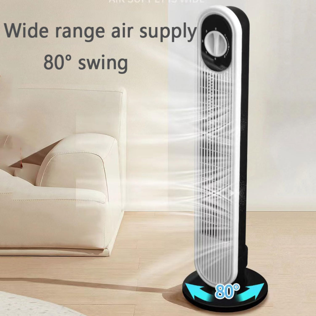  Ventilateur Portable De Tour Sans Lame Pour Chambre à Coucher, 26ft/s Circulateur D'air Silencieux Avec 80 Oscillation Et 3 Vitesses, Refroidisseur Debout Compact Pour Le Camping De Bureau, Conception