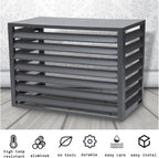 GENERIC Écran De Clôture Pour Climatiseur Extérieur Et Support De Fleurs – Couvercle En Alliage D'aluminium Pour Unité AC Anti-corrosion Support De Plante En Métal Marron B Taille 1,5P