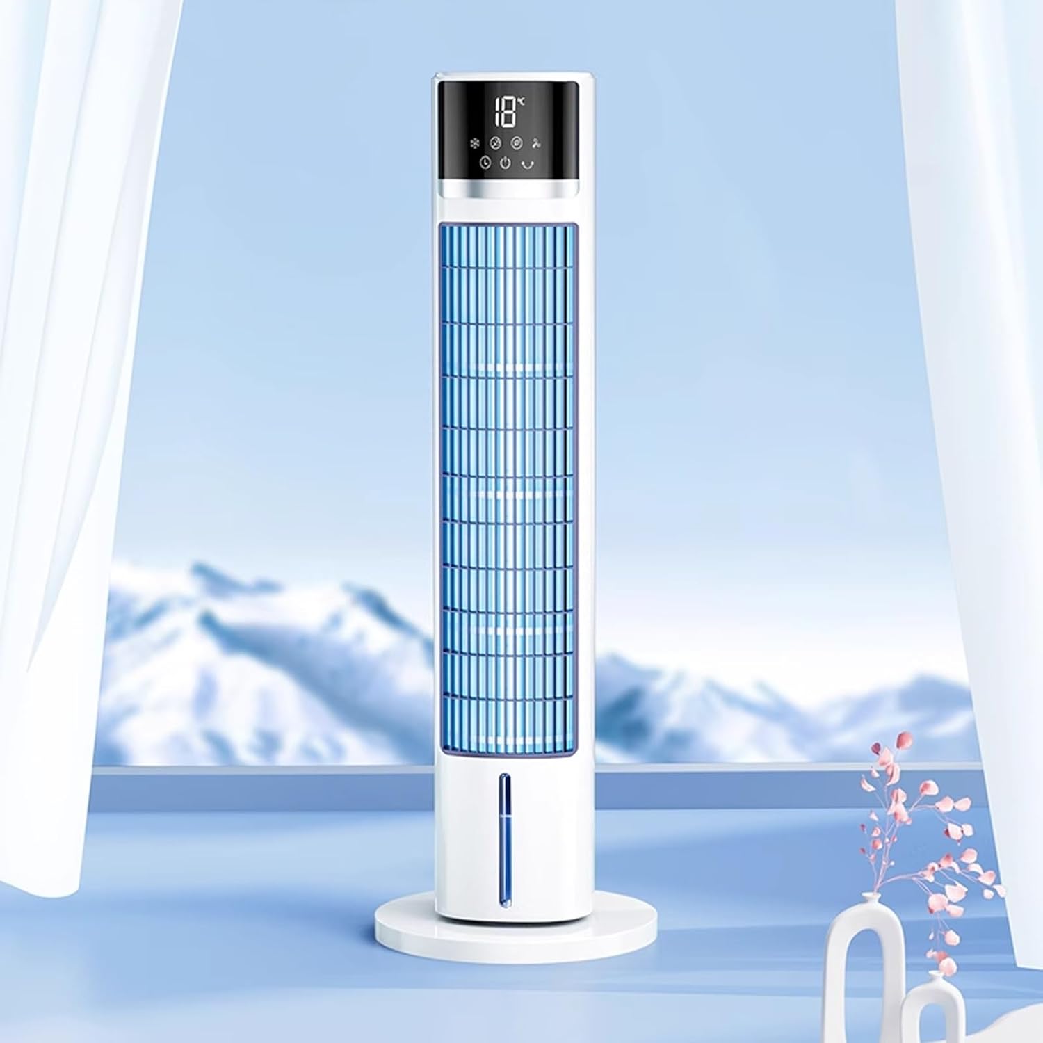 GENERIC Climatiseur Portable Pour Chambre, Fonctionnement Silencieux à 3 Vitesses, Idéal Pour Les Chambres à Coucher, Garage, Patio Avec Réservoir D'eau, Refroidissement Efficace énergétique, 5000 BTU