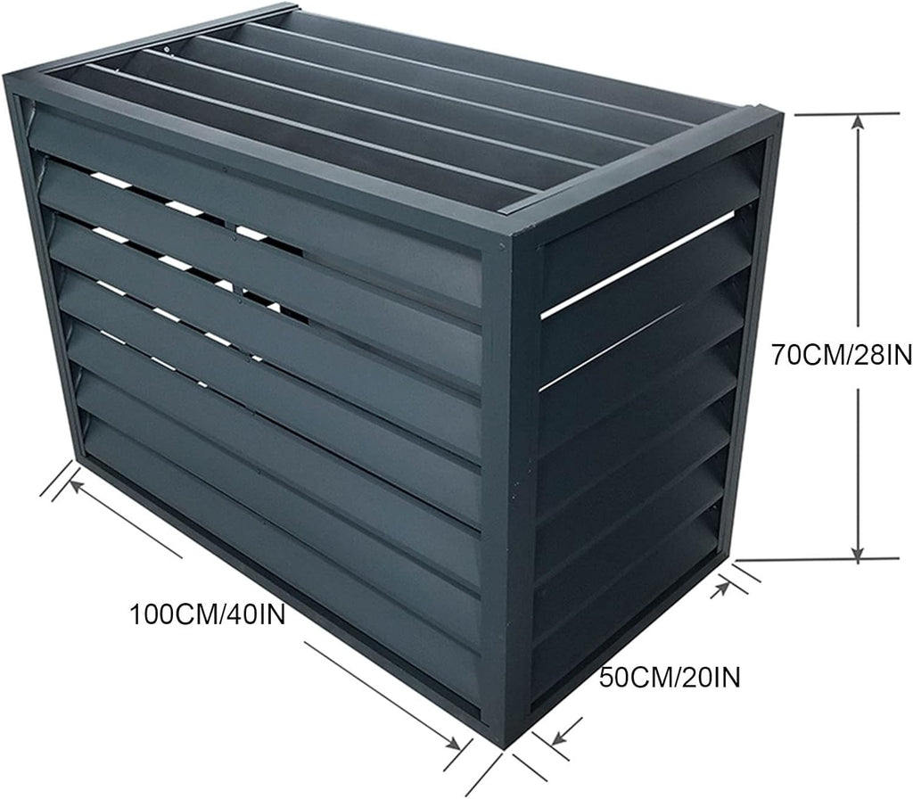  Housse Décorative Pour Climatiseur - Protection Pour Climatiseur Mini-Split Pour Unités Extérieures. Clôture élégante Pour Dissimuler Les Unités De Climatisation. Matéria