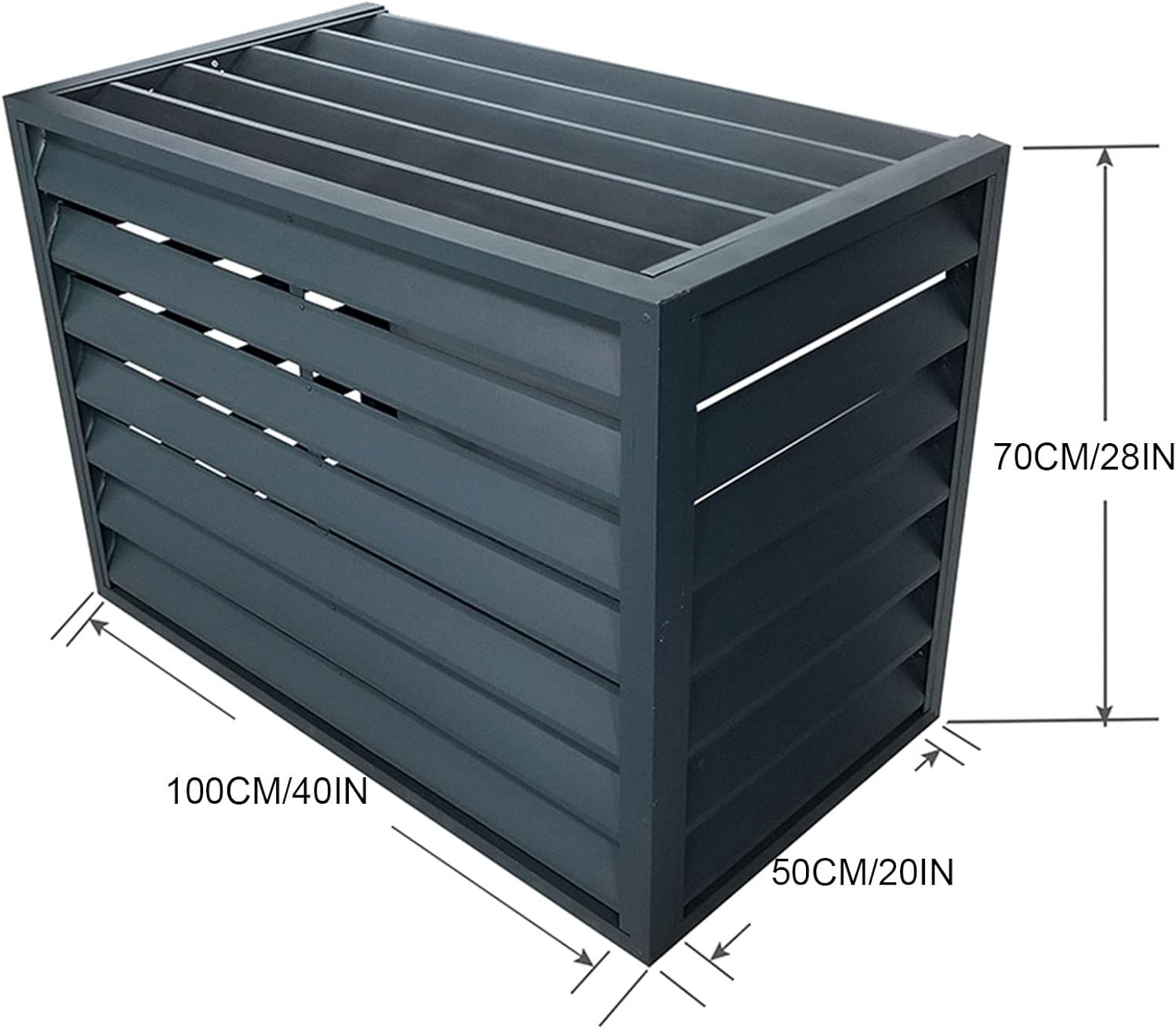  Housse Décorative Pour Climatiseur - Protection Pour Climatiseur Mini-Split Pour Unités Extérieures. Clôture élégante Pour Dissimuler Les Unités De Climatisation. Matéria