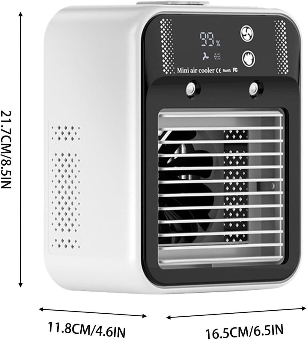  Petit Climatiseur Portable - Ventilateurs Silencieux Rafraîchissants,Ventilateur Climatiseur Portable 2 Vitesses | Pour Dortoir, Cuisine, Bureau, Garage, Lieu De Travail, Chambre, Maison