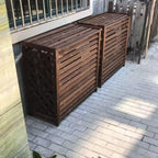 GENERIC Écran De Clôture En Bois Robuste Pour Climatiseur - Étanche - Installation Facile - Durable - Protection De La Vie Privée - Design élégant Pour Unité De Condensation AC