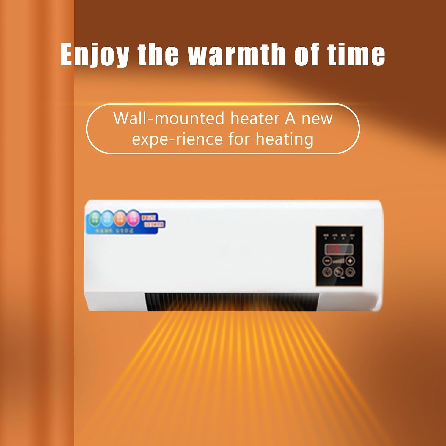  Climatiseur Portable 2000 W, Mini Climatiseur Mural Split 2 En 1, Ventilation Et Chauffage Naturels Rapides For Chambre Et Bureau à Domicile(B)