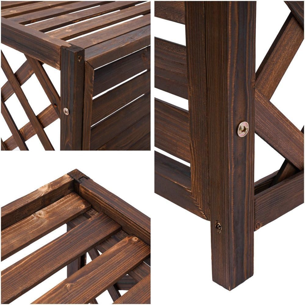 GENERIC Housse De Protection Décorative Imperméable En Bois Pour Climatiseurs Et Pompes à Chaleur (115 X 54 X 95 Cm, Marron, Antirouille Et Résistant à La Corrosion)