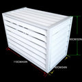 GENERIC Clôture Cachette En Alliage D'aluminium Pour Climatiseur Avec Housse De Pluie – Unité De Climatisation Intérieur/extérieur R, Blanche, Parfaite Pour Dissimuler Et Décorer Vos Unités De Climatisation