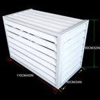 GENERIC Clôture Cachette En Alliage D'aluminium Pour Climatiseur Avec Housse De Pluie – Unité De Climatisation Intérieur/extérieur R, Blanche, Parfaite Pour Dissimuler Et Décorer Vos Unités De Climatisation