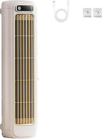  Ventilateur De Climatisation Portable, USB Rechargeable, 3 Vitesses, Mural, Refroidissement Silencieux Pour La Maison De Bureau De Chambre, Blanc D'abricot
