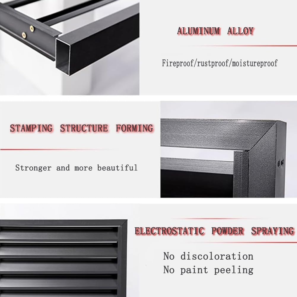  Housse De Protection En Aluminium Pour Climatiseur Extérieur, écran Décoratif Pour Climatiseur, Résistant Aux Intempéries, Gris, 110 X 60 X 80 Cm