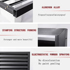  Housse De Protection En Aluminium Pour Climatiseur Extérieur, écran Décoratif Pour Climatiseur, Résistant Aux Intempéries, Gris, 110 X 60 X 80 Cm