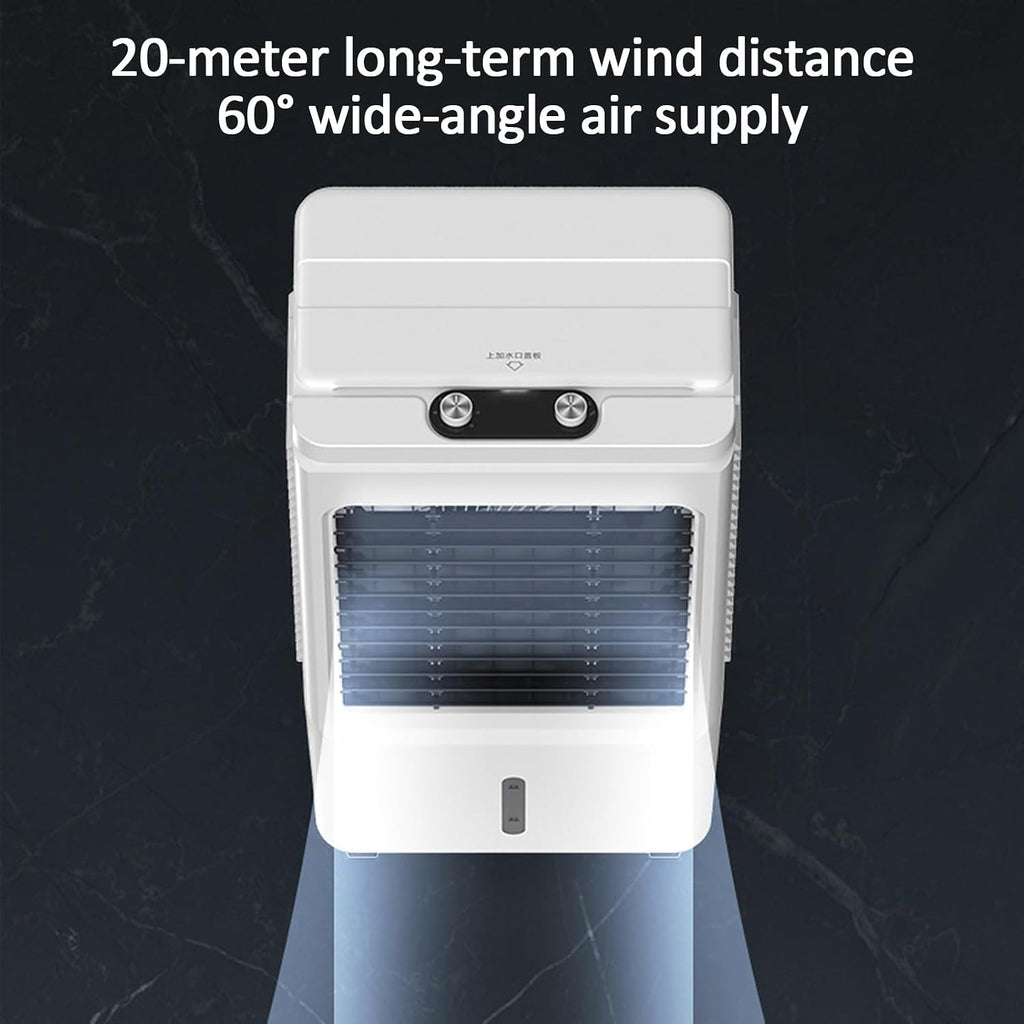 GENERIC Refroidisseur D'air évaporatif Portable, Réservoir De 50L Avec Télécommande, 3 Vitesses Et Minuterie, Ventilateur D'humidificateur Pour Garage Yard Office, Refroidissement Efficace à Faible Puissance