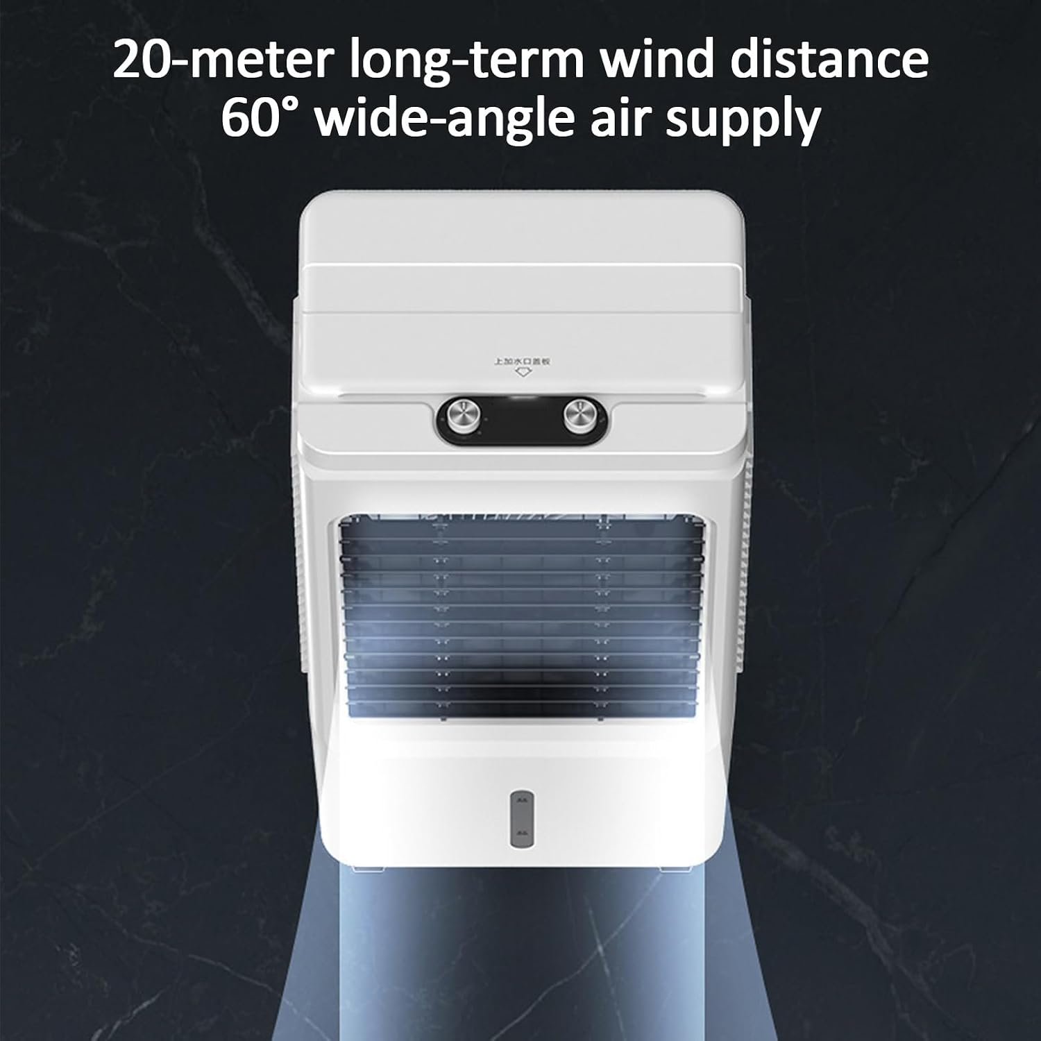 GENERIC Refroidisseur D'air évaporatif Portable, Réservoir De 50L Avec Télécommande, 3 Vitesses Et Minuterie, Ventilateur D'humidificateur Pour Garage Yard Office, Refroidissement Efficace à Faible Puissance