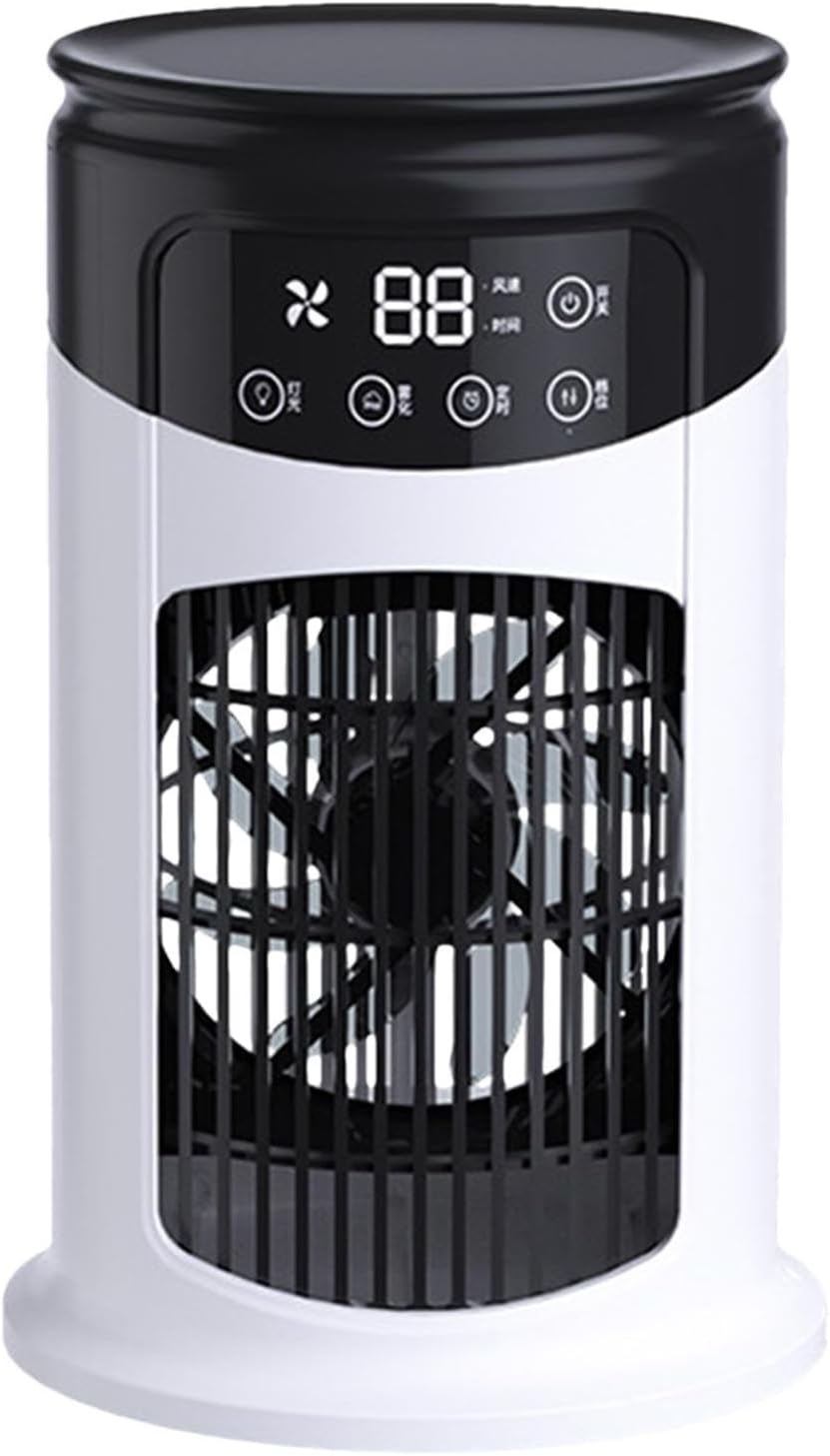  Climatiseur Personnel | Climatiseurs Portatifs À Économie D'Énergie Veilleuse LED | Rafraîchisseur D'Air Évaporatif | 6 Vitesses Réglables | Pour Bureau Voyage Voiture Tente De Camping Salon