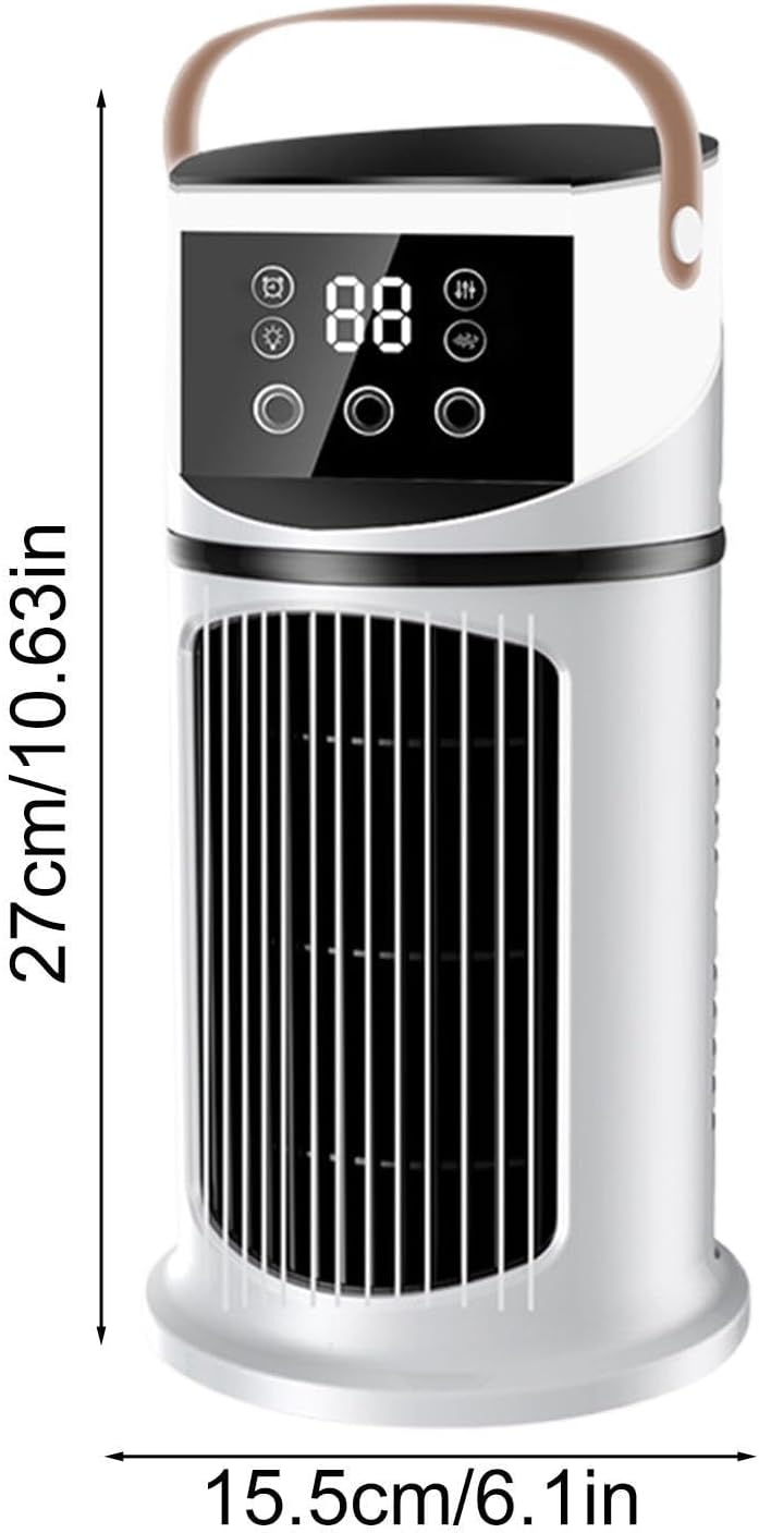 Climatiseur De Bureau Petit, Mini Refroidisseurs D'air Par Évaporation, Ventilateurs Tour Refroidissant Une Chambre Silencieuse, 9 Vitesses, Avec Lumière Et Minuterie, Pour Dortoir, Chambre À Coucher