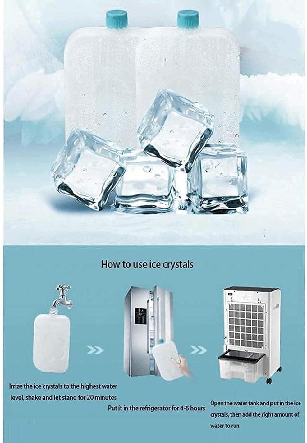 GENERIC Unité De Climatisation Pour La Maison, Ventilateur De Climatisation Frais Et Chaud à Double Usage Silencieux Ménage Ventilateur De Refroidissement à économie D'énergie Pour La Chambre à Coucher De Bu