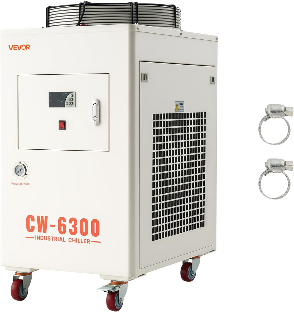  VEVOR Refroidisseur D'Eau Industriel CW-3000 Refroidisseur D'Eau Réservoir 9 L Système De Refroidissement Pour Machine De Gravure Laser Et Tube Laser, Débit Maximal 10 L/min, Ventilateur Haute Vitesse