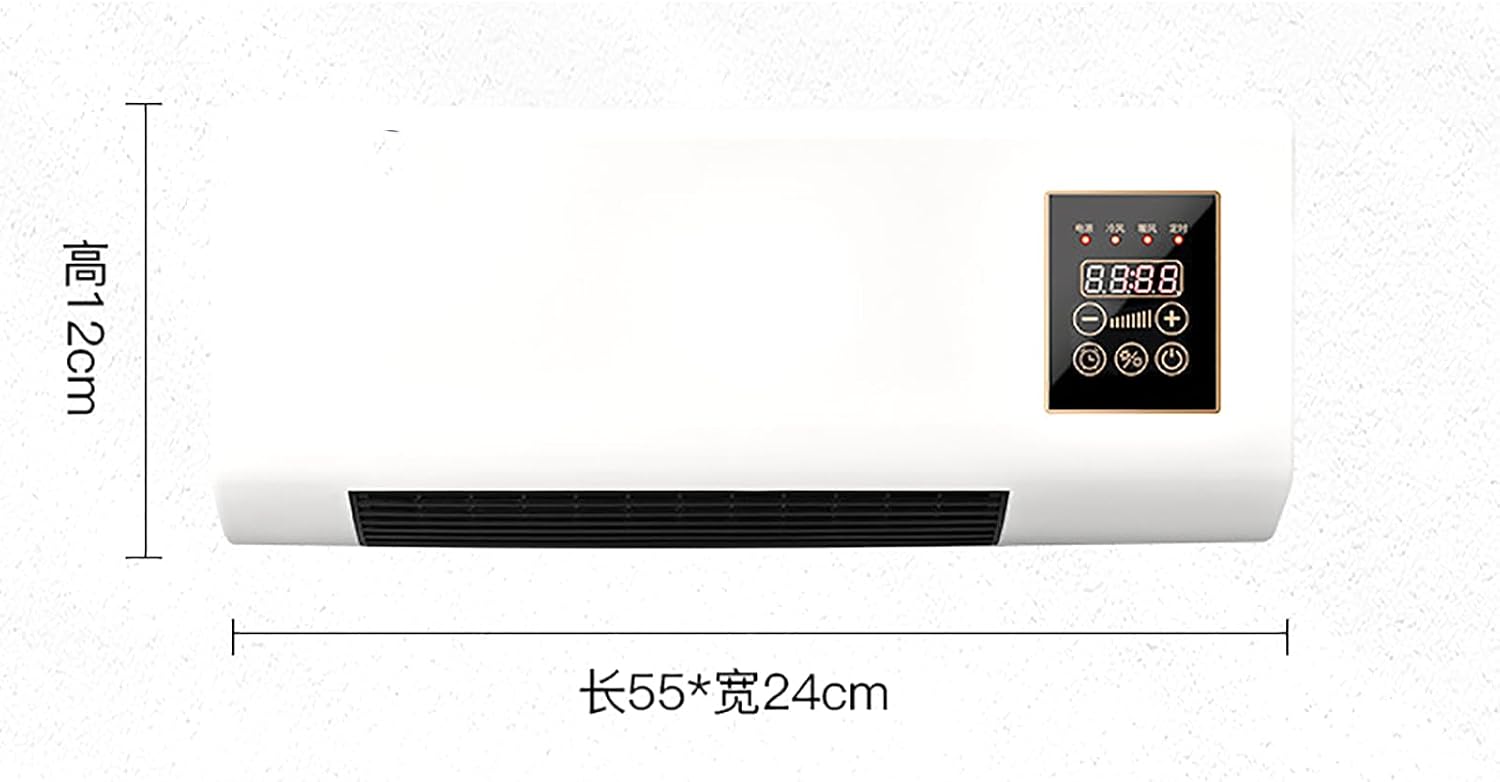  Climatiseur Portable Mural 2000W Avec Télécommande - Chauffage De Refroidissement AC Unité Pour La Chambre De Bureau à Domicile, Fonction De Synchronisation Intelligente