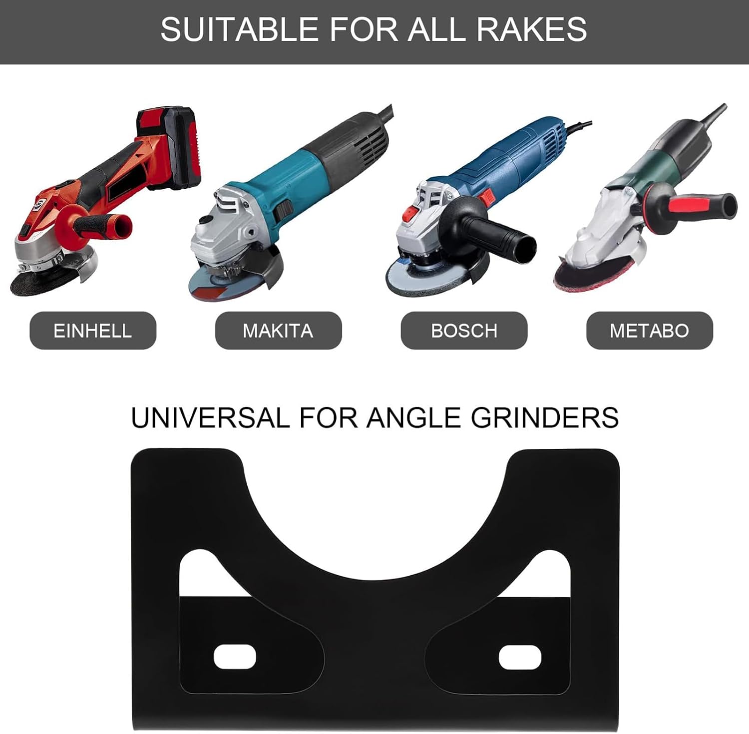  Angle Grinder Holder, Wall Mount Bracket, Tight Fit Storage Rack, Multi Functional Organizer, Heavy-Duty Compact Metal, Ideal For Electric Tools, Wrench, Drills, And Polishing Machine Storage