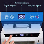 GENERIC Climatiseur Portable Split 3000 Btu, Unité AC Portable 4-en-1 Avec Télécommande, Minuterie 12H, Débit D'air 130M³/h, Sans Installation Requise Pour Tente, Camping-car, Maison Et Bureau 1 Meter Pipe