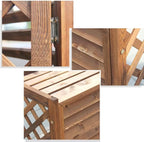  Housse De Climatiseur En Bois Pour Extérieur, Volets Décoratifs Et Grilles De Protection, Support De Climatisation Polyvalent Avec Support De Fleurs (taille : 105 X 47 X 140 Cm)