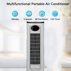 GENERIC Ventilateur De Tour Pour Chambre à Coucher, Refroidisseur D'évaporation Portable Avec Affichage LED, 3 Vitesses, Minuterie De Sommeil, Climatiseur Silencieux Pour Le Bureau à Domicile, Oscillation Lar