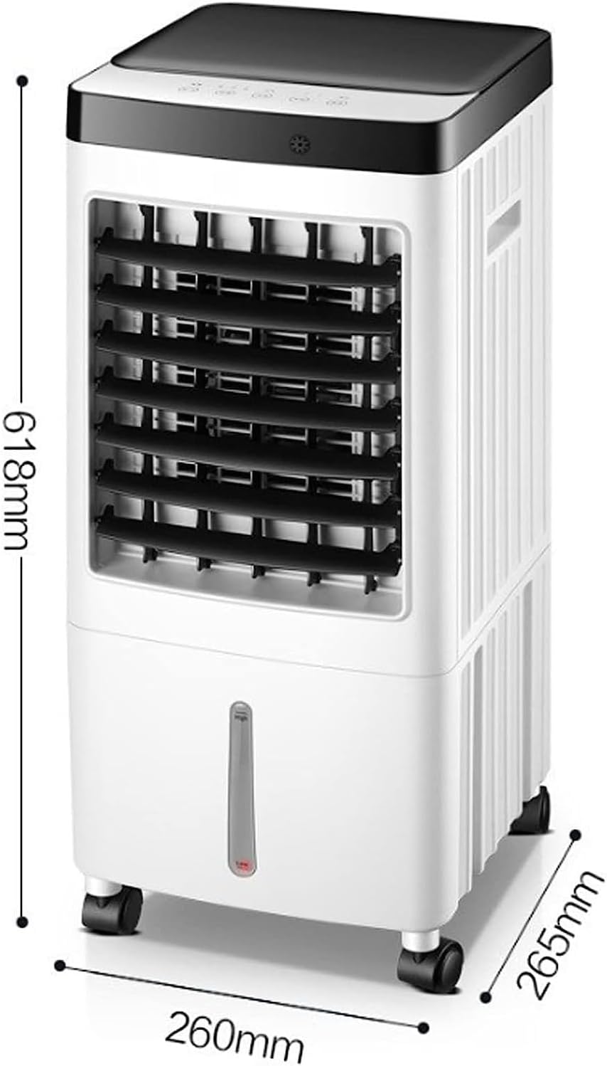 GENERIC Refroidisseur D'air Portable 10L Refroidisseur D'eau, Unité De Courant Alternatif évaporatif Sans Vent Avec 3 Vitesses, Télécommande, Fonction Oscillante, Fonctionnement Silencieux Pour L'utilisation