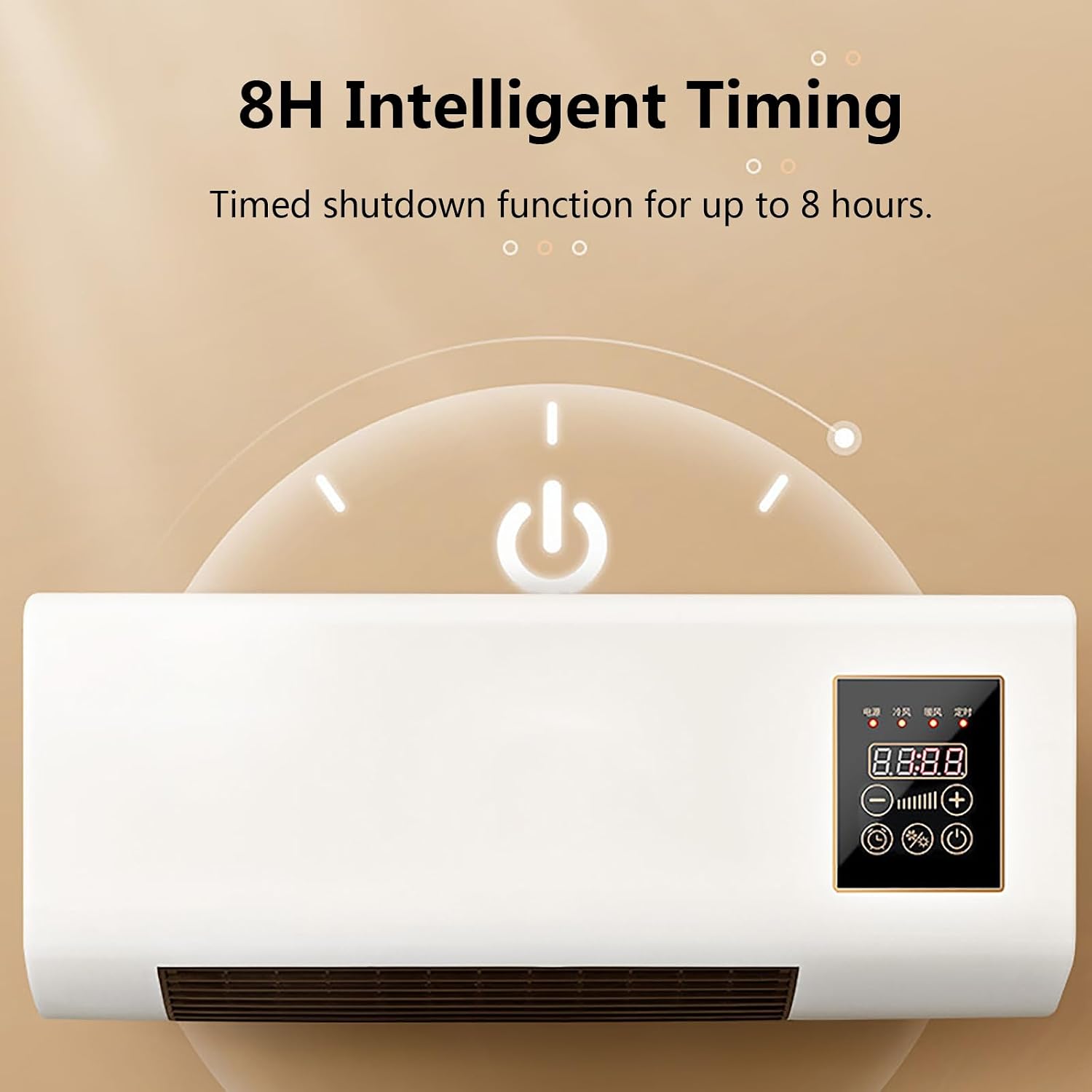  Climatiseur Portable Mural 2000W Avec Télécommande - Chauffage De Refroidissement AC Unité Pour La Chambre De Bureau à Domicile, Fonction De Synchronisation Intelligente