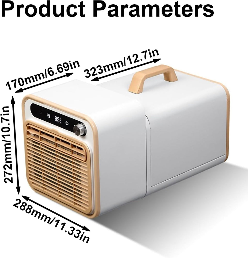  Climatiseur Portable Split Silencieux, Avec Commandes Tactiles, Minuterie 12 H, Pour Chambre, Bureau, Camping-Car(Size:with 2-meter Connecting Pipe)
