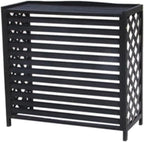 GENERIC Housse De Climatiseur En Bois Massif Et Support De Fleurs Noir Pour Climatiseur - Store élégant Pour Climatisation - Convient Aux Unités De 105 X 47 X 80 Cm - Solution De Décoration Intérieure