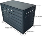 GENERIC Housse En Aluminium De Qualité Supérieure Pour Climatiseur | Bouclier Décoratif Pour Unité Extérieure | Clôture Résistante Aux Intempéries Pour Climatisation Et Pompe à Chaleur | Cachette élégante