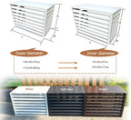 GENERIC Housse De Protection Décorative En Aluminium Pour Climatiseur - Résistante Aux Intempéries - Gris - Taille 110 - Idéale Pour La Maison Et La Terrasse