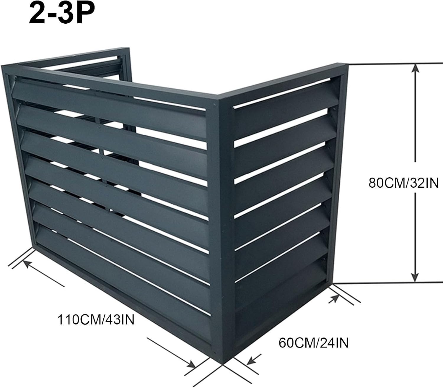 GENERIC Couvercle Robuste En Aluminium Pour Climatiseur, Bouclier De Condensateur Central, Pompe à Chaleur Et Capuchon De Protection Pour Unité AC, Résistant Aux Intempéries, Utilisation En Extérieur